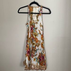 Free People floral orange and white dress